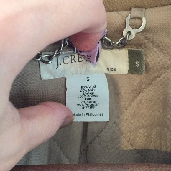 J Crew camel pea coat w thinsulate - Picture 2 of 5